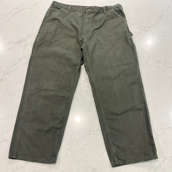 Carhartt Other - Carhartt B11‎ Carpenter Pants Mens 40 Moss Green Canvas Dungaree Fit Workwear